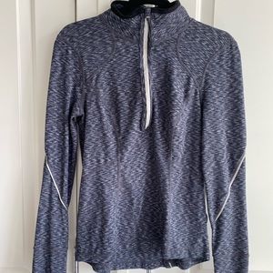 Zella, fitted work out quarter-zip, long sleeve, size medium